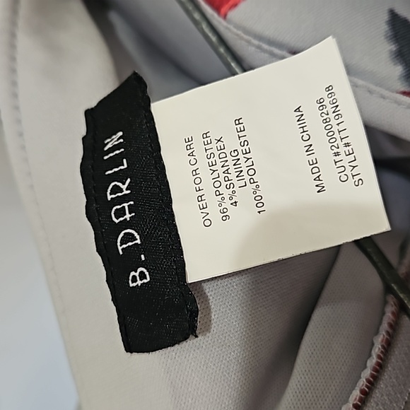 Size 8 short floral strapless fit and flare homecoming or juniors party dress - Picture 9 of 9